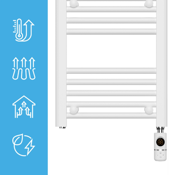 Полотенцесушитель электрический с термостатом Maltec 300Вт (Польша) Киев - изображение 3