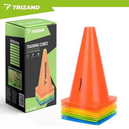 Тренувальные конусы набор 10 шт разных цветов Trizand (27350) Нововолынск