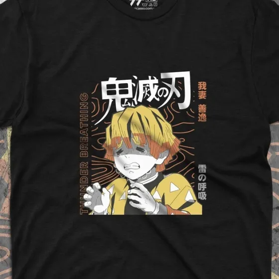 Футболка для подростка мальчика с принтом Клинок, рассекающий демонов Зеніцу Размер 160 Anime10396 Днепр