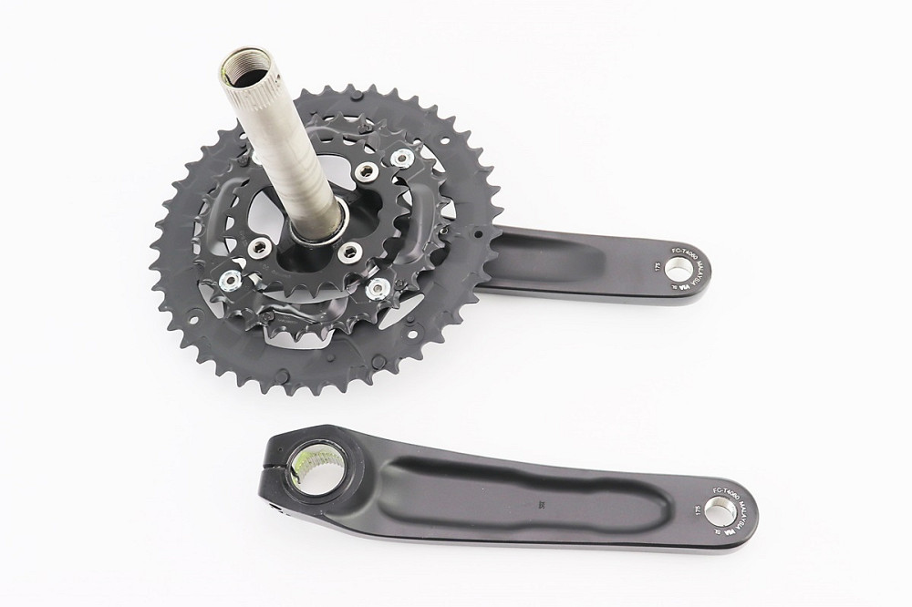 Шатуни "Hollowtech II" 175мм, 44.32.22T MTB+каретка SM-BB52, інтегрована вісь 24мм, алюмінієві, чорні ALIVIO FC-M4060 Київ - фото 2