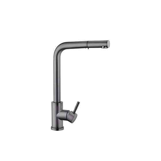 Змішувач для кухні з висувним виливом Kroner KRPё Edelstahl Klassisch - PVD03917 графіт Київ