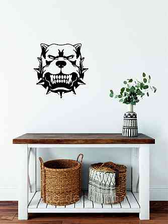 Декоративне настінне Панно «Собака», Декор на стіну 90*90 см, Чорний Київ