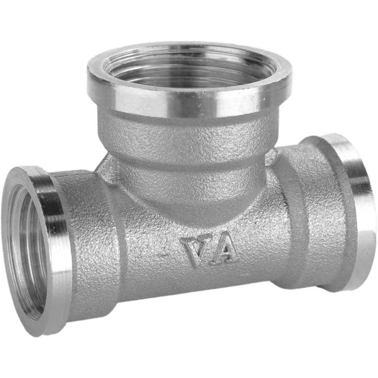 Трійник редукційний 1/2″х3/4″х1/2″ВВВ нікельований А0217А(нк) Тернопіль - фото 1