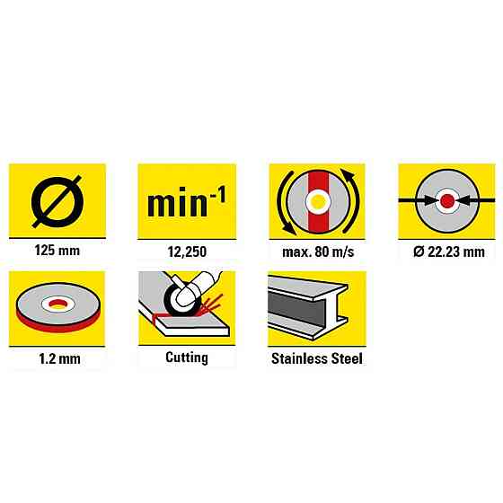 Круг отрезной по металлу Trotec 125х22.23х1.2 (12 шт) (6225001111) Винница