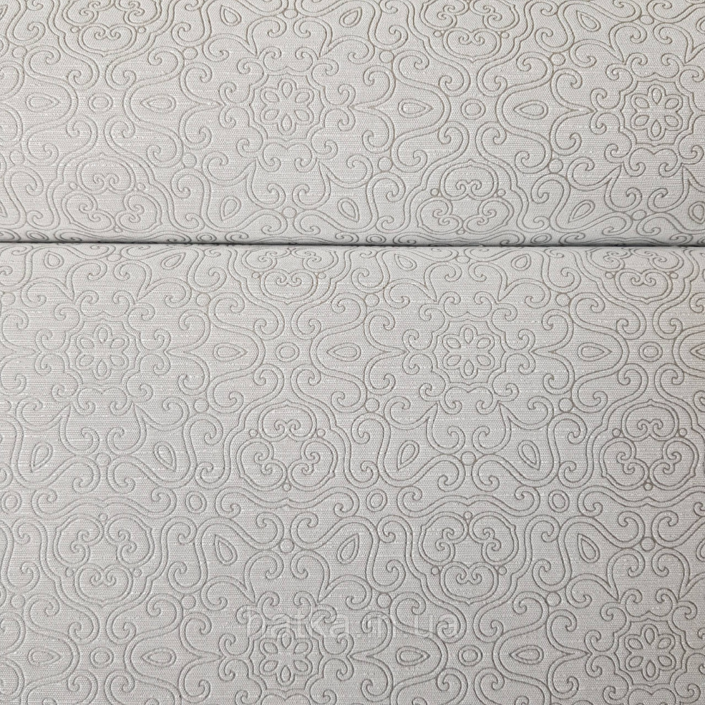 Шпалери метрові вінілові на флізелін Villa Marburg Lombardi вензелі завитки східний малюнок сірий з сріблом Київ - фото 1