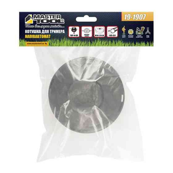 Котушка для тримера MASTERTOOL напівавтоматична ABS пластик M10х1.25 FLH 19-1907 Рівне