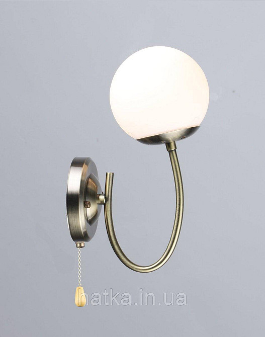 Бра з одним скляним плафоном N6610/1W (Бронза) Київ - фото 1