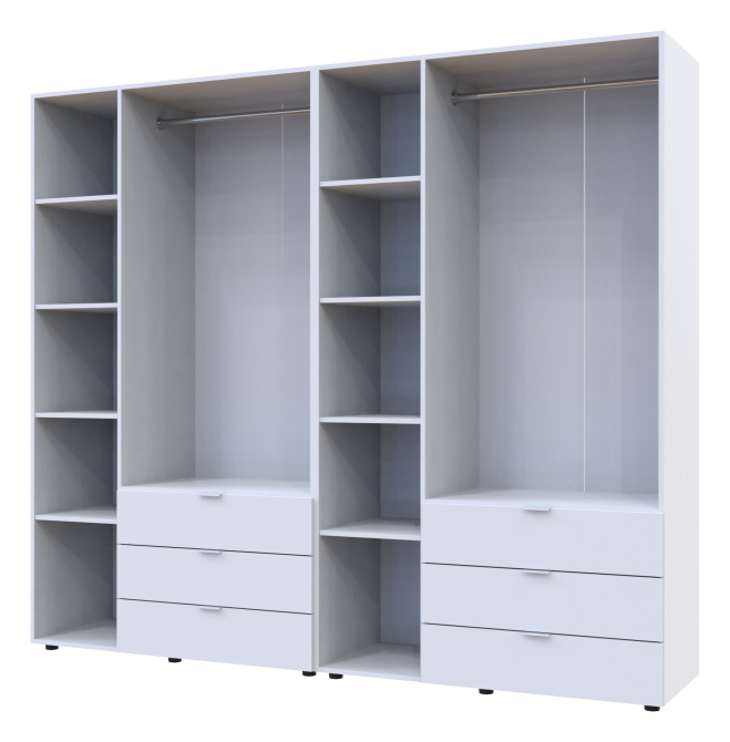 Комплект шкафов для одежды Doros Гелар (2 шт.) 232,4х49,5х203,4 см Белый (DRS-011171) Львов - изображение 2