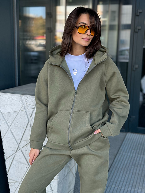 Костюм женский теплый на флисе Хаки 50/52 Харьков - изображение 10