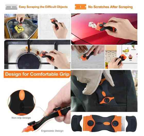 Скребок для удаления наклеек, краски, клея и загрязнений со стеклокерамики, плитки, стекла, варочных и других поверхностей Винница