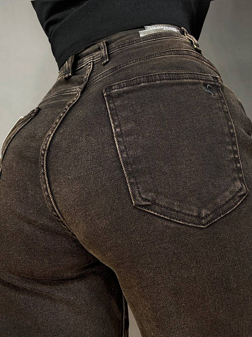 Джинсы женские Sherocco 3321 mom relax стрейчевые коричневые, коричневый, З2, 32, 81 см, 111 см Киев - изображение 10