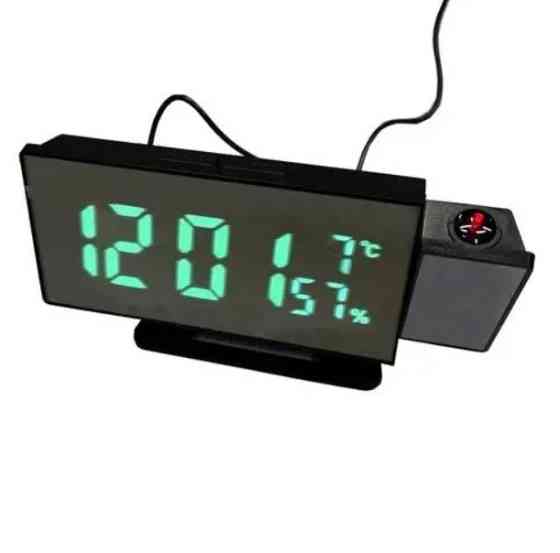 Годинник настільний VST 896S-4 9091 із зеленим підсвічуванням, чорний Винница