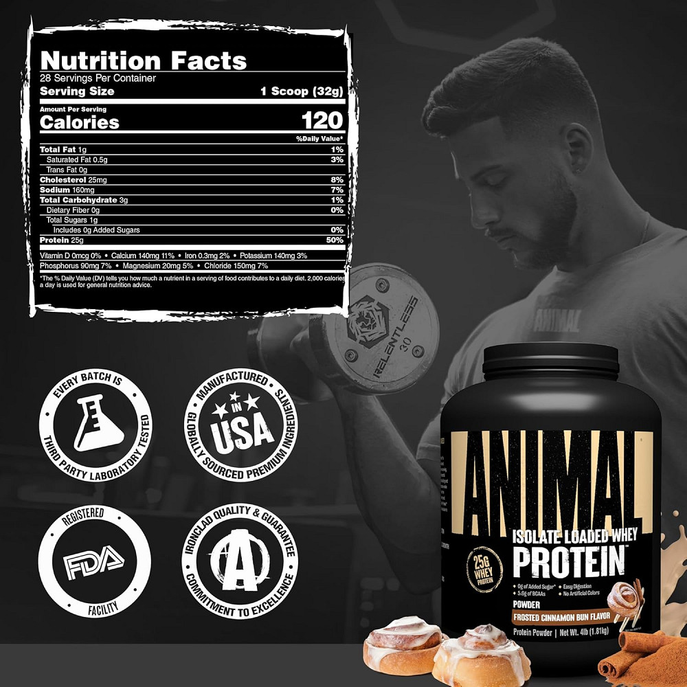 Протеїн Universal Nutrition Animal Whey 1800 г, Frost Cinnamon Луцьк - фото 2