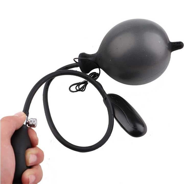 Надувний анальний розширювач із вібрацією 3,8 см х 7 см, 10 режимів Вінниця - фото 2