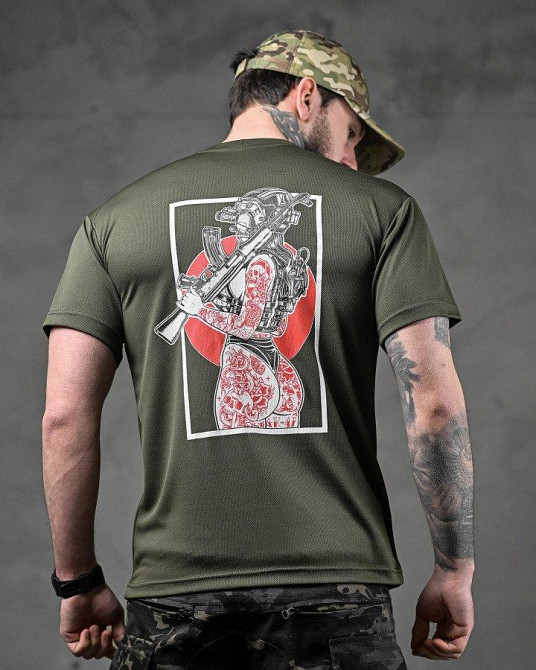 Тактична футболка потовідвідна Odin oilva skull Одеса - фото 1