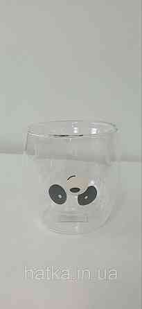 Піала чашка подвійне скло Olens "Панда" 250 мл прозора з пандою Київ