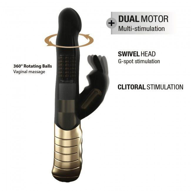 Вибратор-кролик Dorcel Baby Rabbit Gold 2.0 с жемчужным массажем и вращающейся головкой Sex Aura Киев - изображение 3