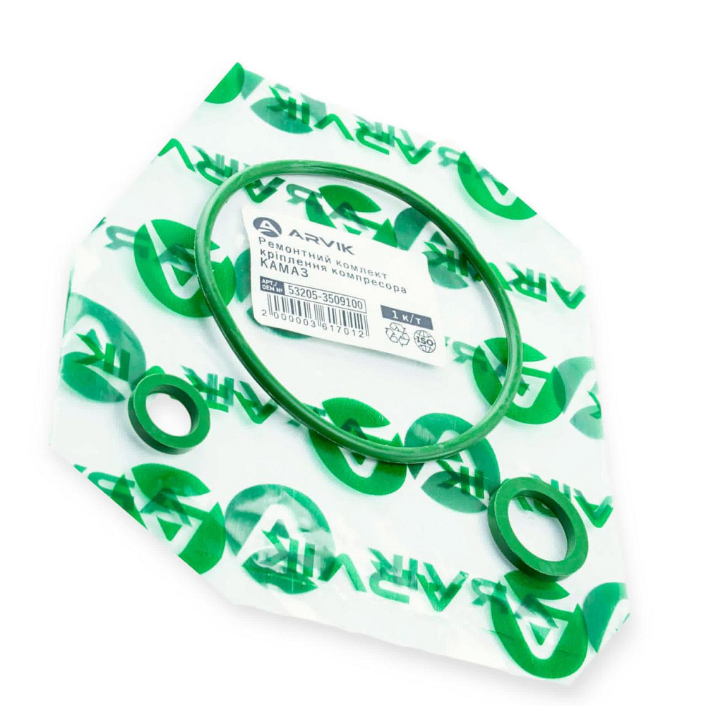 Ремкомплект компресора КамАЗ Євро 1 циліндр зелений силікон кріплення Мукачево - фото 1