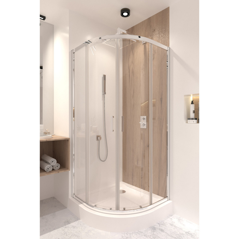 Душова кабіна Qtap Taurus CRM1099AC6 90х90 см, скло Clear 6 мм покриття CalcLess, без піддона Київ - фото 10