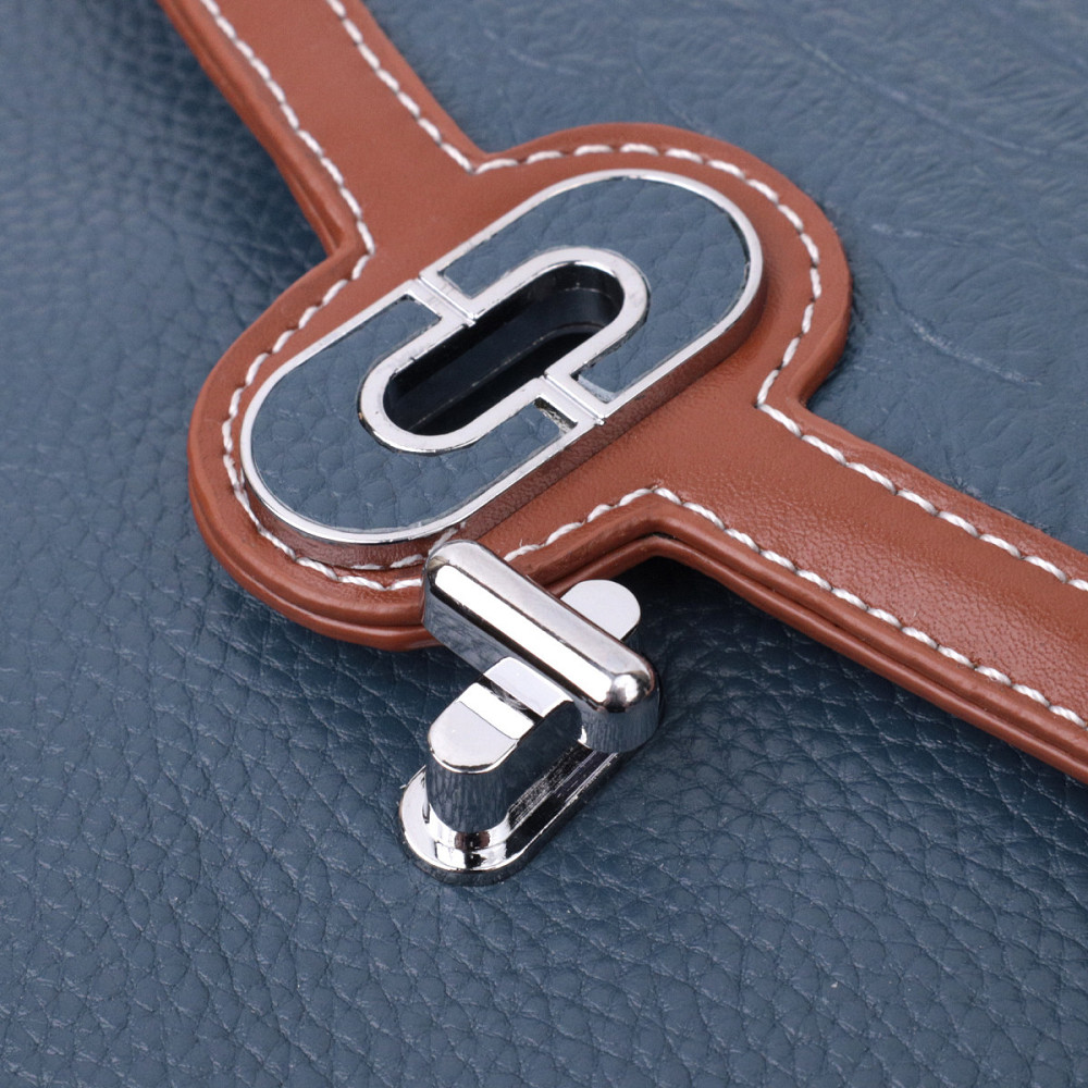 Сумка женская с фактурным клапаном из натуральной кожи Vintage 22622 Синяя Киев - изображение 7