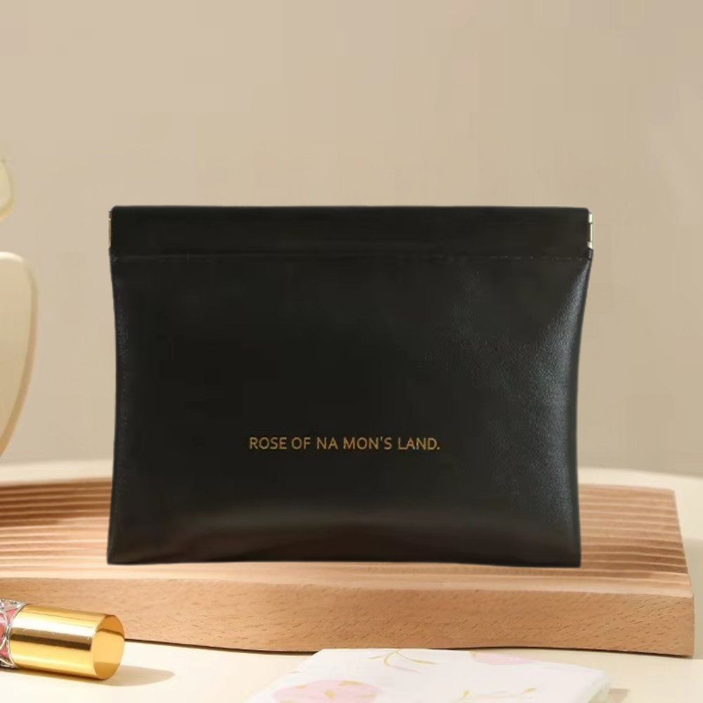 Набор косметичек портативные 2 шт для хранения аксессуаров,футляры для мелочей размер 14х18 и 11х12 см черные Каменец-Подольский - изображение 4