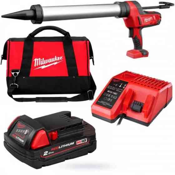 Пістолет Milwaukee для силікона акумуляторний C18 PCG/600A-201B .4933441305 з АКБ і ЗП в компл Коломия