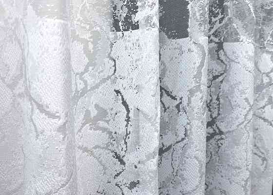Тюль VR-Textil 2004т Жаккард мрамор Белый 400х120 см (42-1027) Киев