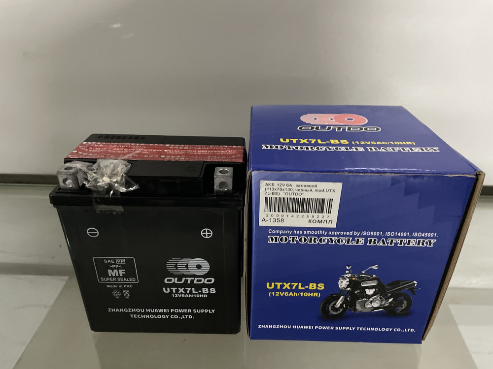 Акумулятор 12V 6А заливний (113x70x130, чорний, mod:UTX 7L-BS) Мукачево - фото 1