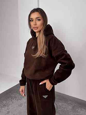 Женский теплый костюм, из флис полара L-XL, Шоколад Одесса