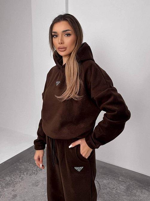 Женский теплый костюм, из флис полара L-XL, Шоколад Одесса - изображение 2
