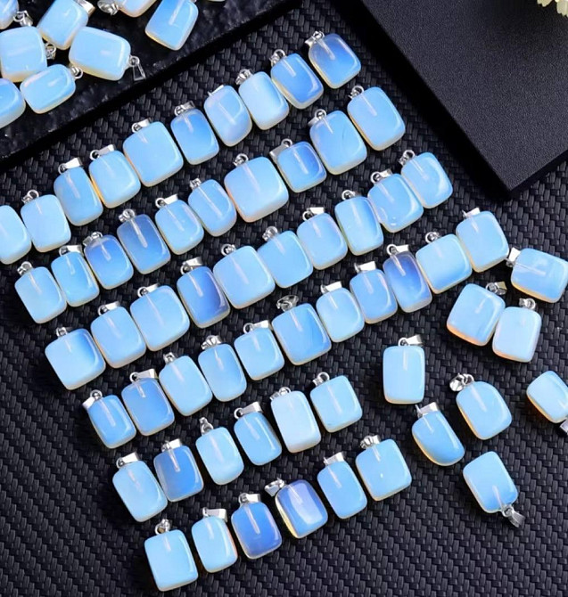 Кулон камінь опал прямокутний підвіска без шнурка 1 шт Київ - фото 1