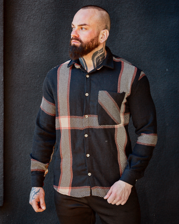 Тепла чоловіча сорочка Мадрид Чорний S Харків