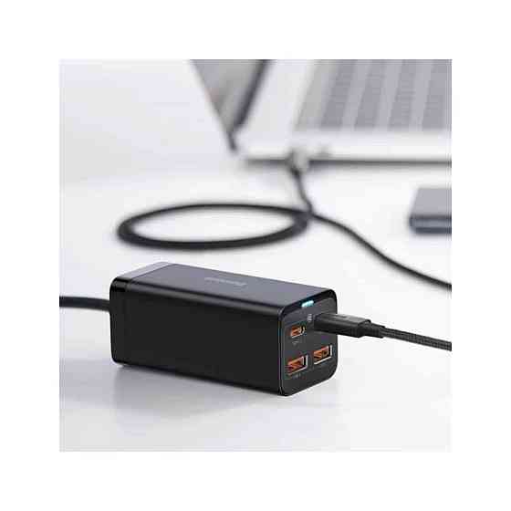МЗП Baseus GaN3 Pro Desktop Fast Charger 2U+2C 100W EU Black Киев