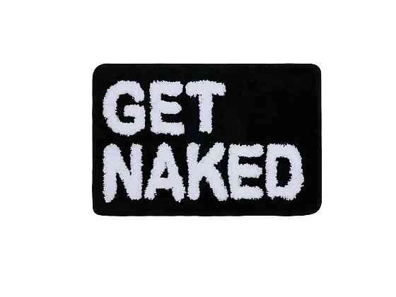 Ультрам'який килимок для ванної Aquarius мікрофібра з антиковзкою гумовою основою 45х60 см Чорний з білим Буча