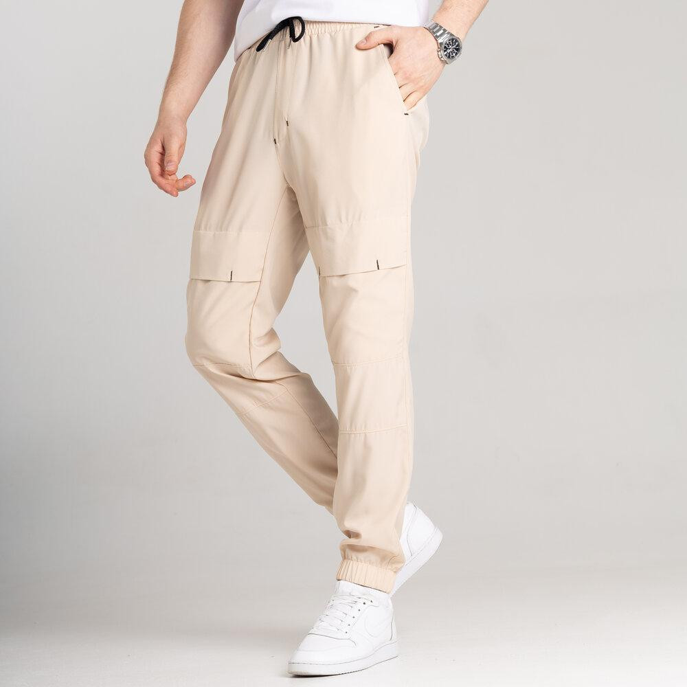 Чоловічі штани джогери з кишенями бежеві Pobedov Vershyna Київ - фото 8