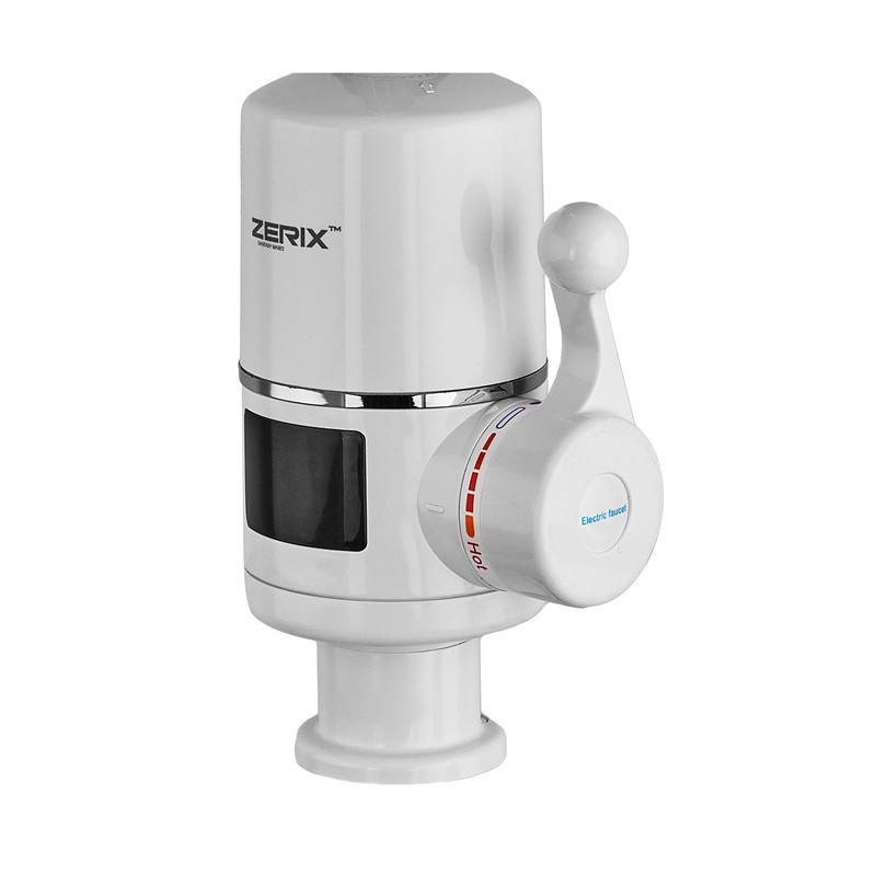 Водонагрівач 3,3 kW проточний, з індикатором температури, рефлекторний вилив, на мийку ZERIX ELW06-EF-WHITE (колір білий) (ZX5856) Київ - фото 7