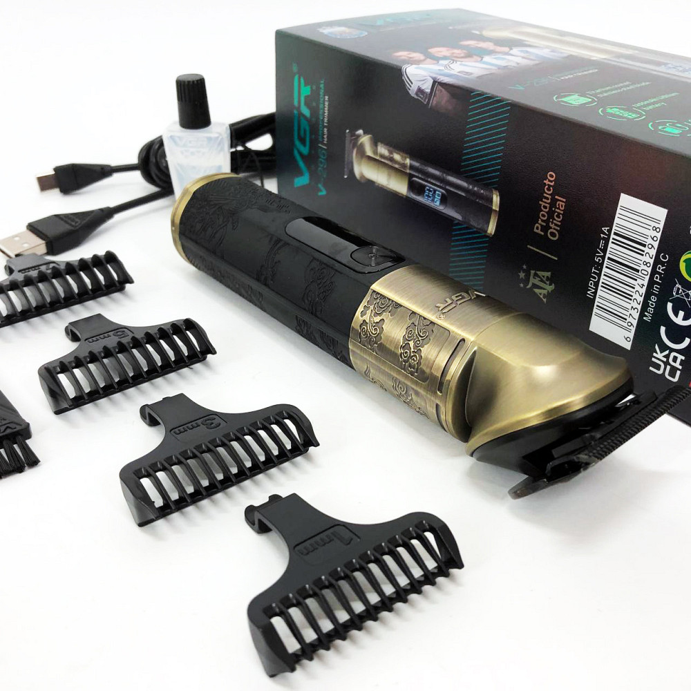 Електрична машинка для стрижки з насадками VGR, Бездротові машинки для стрижки легкі EU-87 Львів - фото 10