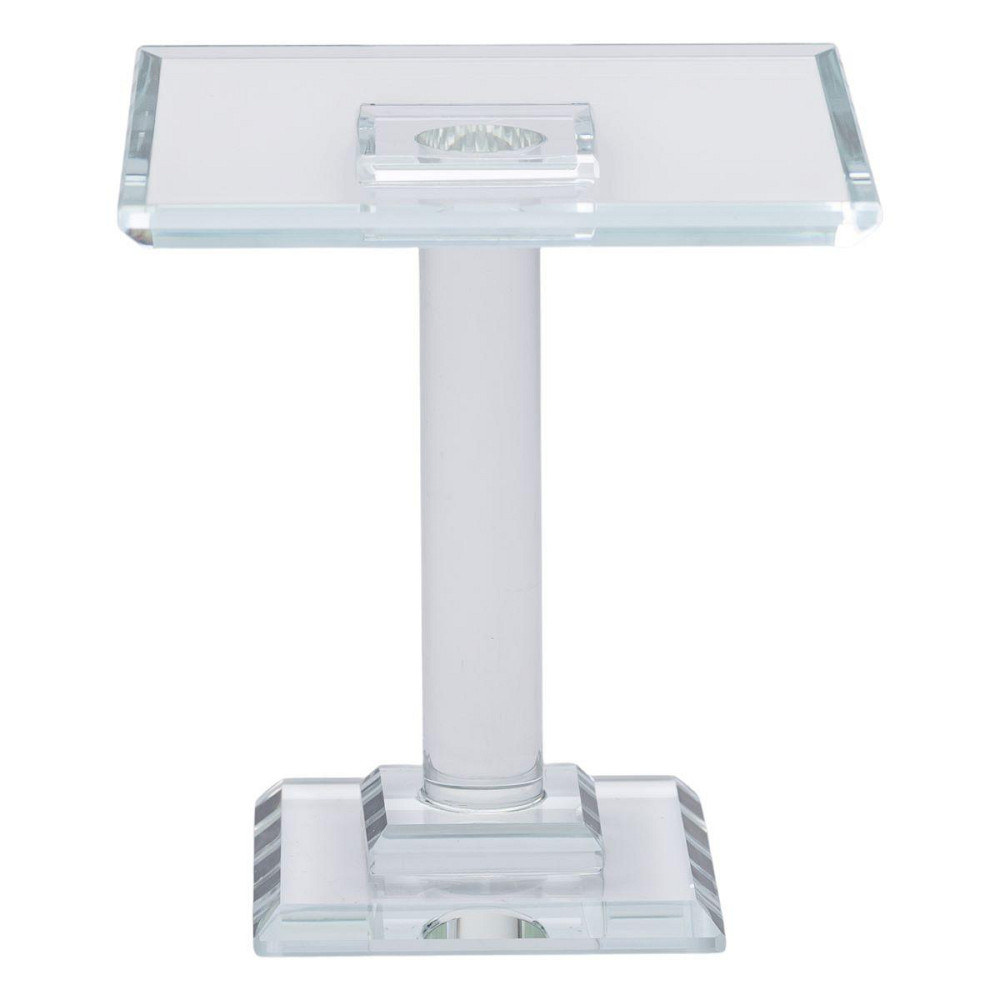 Тортовница стеклянная на ножке 12×12×13 см квадратная стойка для торта, капкейков HP-4-70S Киев - изображение 2