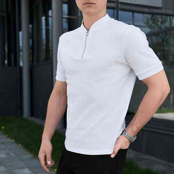 Мужское белое поло Pobedov Nexus Киев