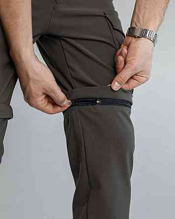 Повсякденні штани-шорти чоловічі хакі. Штани-карго для чоловіків хакі Pobedov Transformer 2.0 Київ