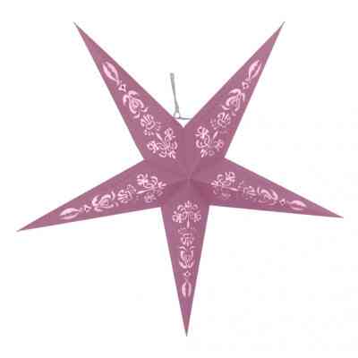 Елочная игрушка Novogod`ko Звезда бумажная, 3D, пудро-розовая, 60 см, LED (974217) Винница