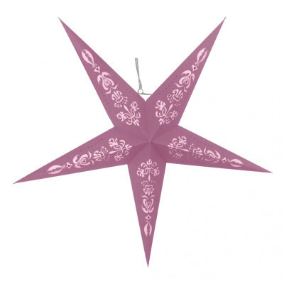 Елочная игрушка Novogod`ko Звезда бумажная, 3D, пудро-розовая, 60 см, LED (974217) Винница - изображение 1