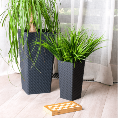 Вазон Ротанг 16*16*30см квадратний граніт Алеана Житомир - изображение 2