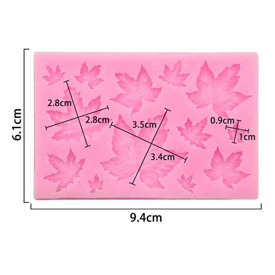 Молд силиконовый Листья 61 на 94 мм розовый Киев