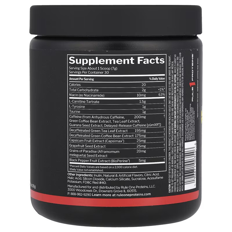 Жиросжигатель Rule One Proteins Burn 210 g (Watermelon) Луцк - изображение 2