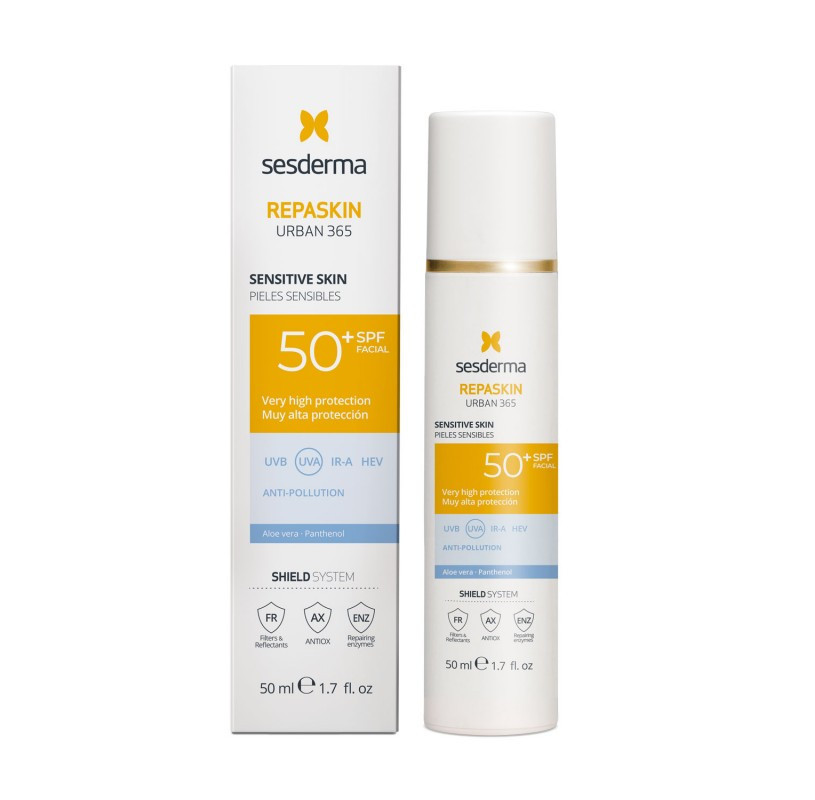 Сесдерма Сонцезахисний крем для обличчя для чутливої шкіри SPF 50+ Sesderma Repaskin Urban 365 SPF 50+ 50 мл Дніпро - фото 1