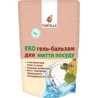 Средство для ручного мытья посуды Tortilla Эко гель-бальзам запаска 500 мл (4820178061421) Винница