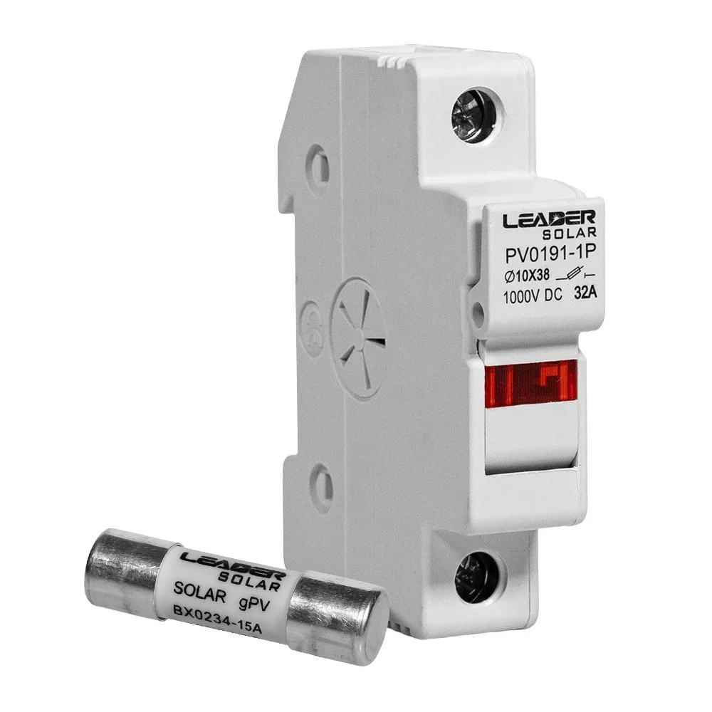 Комплект роз'єднувача та запобіжника 1000V Leader 32A PV0191-1P та 15A BX0234 для сонячних панелей (42-00229-1) Киев - изображение 2