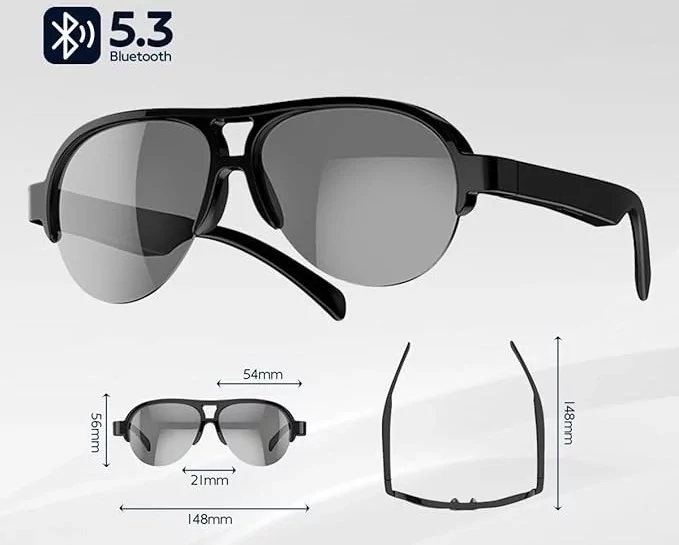Окуляри-навушники сонцезахисні Cykote F-08 Bluetooth 5.3 Чорний Вінниця - фото 5