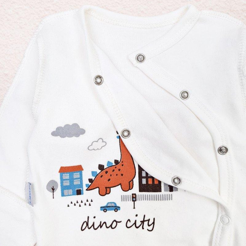 Дитячий комплект боді з повзунками Dino in town зріст 56 см (0 - 1 місяць) Malena Білий з принтом Кривий Ріг - фото 3